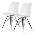 Chaises Vaire (lot de 2) Matière plastique / Acier - Blanc