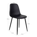 Chaises Renty I (lot de 2) Imitation cuir / Acier - Noir