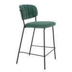 Chaises capitonnées Muel (lot de 2) Tissu / Acier - Vert turquoise