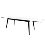 Table extensible Poil Blanc / Noir - 195 x 90 cm
