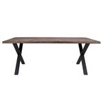 Eettafel Maury massief eikenhout/aluminium - Breedte: 200 cm