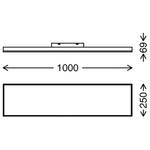 LED-plafondlamp Frameless polycarbonaat / ijzer - 1 lichtbron