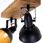 Plafondlamp Barnim polycarbonaat / hout - 2 lichtbronnen