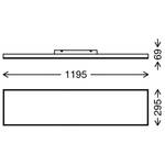 LED-plafondlamp Frameless polycarbonaat / ijzer - 1 lichtbron