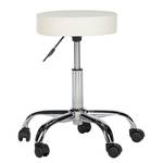 Tabouret pivotant Leek Imitation cuir / Métal - Blanc