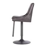 Chaises de bar Tessel (lot de 2) Microfibre / Fer - Noir vintage / Noir