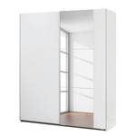 Schwebetürenschrank Santiago Basic - Alpinweiß - Breite: 175 cm - Basic - Mit Spiegeltür/-en