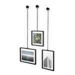 Set de 3 cadres photos Fotochain Miroir en verre / Acier - Noir