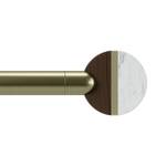 Gardinenstange Lolly ausziehbar Stahl / ABS - 383 x 10 cm