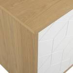 Commode Curbar Placage en bois véritable - Blanc / Chêne