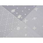 Kindervloerkleed Patchwork polyester/katoen - Lichtgrijs/wit - 90 x 160 cm