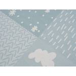 Kindervloerkleed Patchwork polyester/katoen - Mintkleurig/wit - 160 x 230 cm
