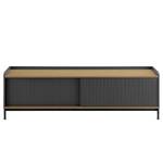 Sideboard Heflin Echtholzfurnier - Grau / Eiche