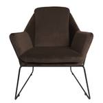 Fauteuil Belval Velours - Velours Ravi: Marron foncé