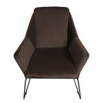 Fauteuil Belval Velours - Velours Ravi: Marron foncé