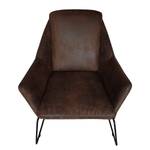 Fauteuil Belval Microvezel - Microvezel Gona: Donkerbruin