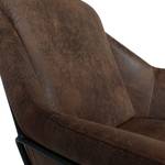 Fauteuil Belval Microfibre - Microfibre Gona: Marron foncé