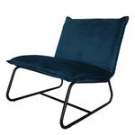 Fauteuil Mazac fluweel - Velours Ravi: Donkerblauw