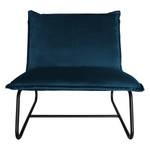 Fauteuil Mazac fluweel - Velours Ravi: Donkerblauw