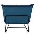 Fauteuil Mazac fluweel - Velours Ravi: Donkerblauw