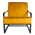 Fauteuil Novella Velours - Velours Ravi: Jaune moutarde