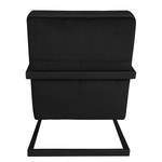 Fauteuil Liez Velours - Velours Ravi: Noir