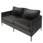 Sofa Danze (2-Sitzer) Samt - Samt Ravi: Grau