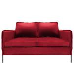 Sofa Danze (2-Sitzer) Samt - Samt Ravi: Rot
