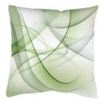 Kussensloop Pinala polyester - Wit/groen - 50 x 50 cm