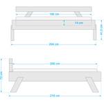 Letto in legno massello Yorkmount Marrone - Legno massello - 204 x 72 x 218 cm