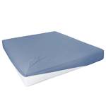 Boxspring-Elastan-Spannbettttuch Baumwolle / Elastan - Blau - 100 x 200 cm