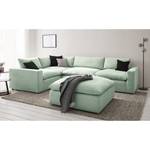 Repose-pieds Velada Tissu - Gris menthe - Largeur : 102 cm