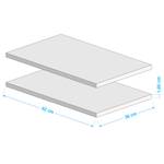 85er étagères Rauch Aik (lot de 2) Blanc - Bois manufacturé - 82 x 1.6 x 36 cm