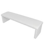 Banc Talcott I Imitation cuir - Chrome - Blanc - Largeur : 160 cm