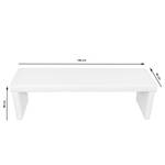 Banc Talcott I Imitation cuir - Chrome - Blanc - Largeur : 140 cm