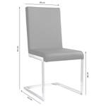 Chaises cantilever Talcott (lot de 2) Imitation cuir - Chrome - Noir