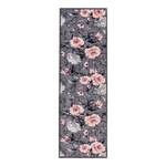 Fuß-und Sauberlaufmatte Pure&Soft Blumen Kunstfaser - Grau / Rosa