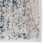 Laagpolig vloerkleed Noa I kunstvezels - Crèmekleurig/blauw - 133 x 190 cm