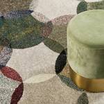 Laagpolig vloerkleed Modernina kunstvezels - Grijs/groen - 80 x 150 cm