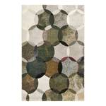 Laagpolig vloerkleed Modernina kunstvezels - Grijs/groen - 80 x 150 cm