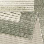 Laagpolig vloerkleed Velvet Flow kunstvezels - Zilverkleurig/groen - 200 x 290 cm