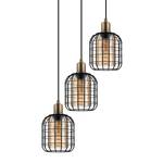 Suspension Chisle Verre / Acier - 3 ampoules