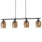 Hanglamp Zabalea transparant glas/staal - 4 lichtbronnen