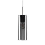 Hanglamp Selvino glas/staal - Grijs - Aantal lichtbronnen: 1