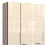 Vouwdeurkast Loft II Truffeleikenhouten look/Magnoliakleurig glas	 - 250 x 236 cm