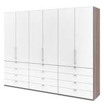 Falttürenschrank Loft II Trüffeleiche Dekor / Alpinweiß - 300 x 236 cm