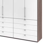 Armoire à portes pliantes Loft II Imitation chêne truffier / Blanc alpin - 300 x 236 cm