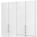 Armoire à portes pliantes Loft III Blanc - Hauteur : 216 cm - Sans portes miroir