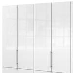 Vouwdeurkast Loft II Alpinewit/wit glas - 300 x 216 cm