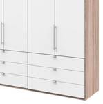 Armoire à portes pliantes Loft II Imitation chêne brut de sciage / Blanc alpin - 200 x 216 cm